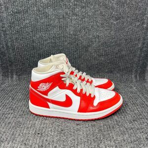 Nike Air Jordan 1 Mid Habanero Syracuse Red White Shoes Women’s 7 BQ6472-116